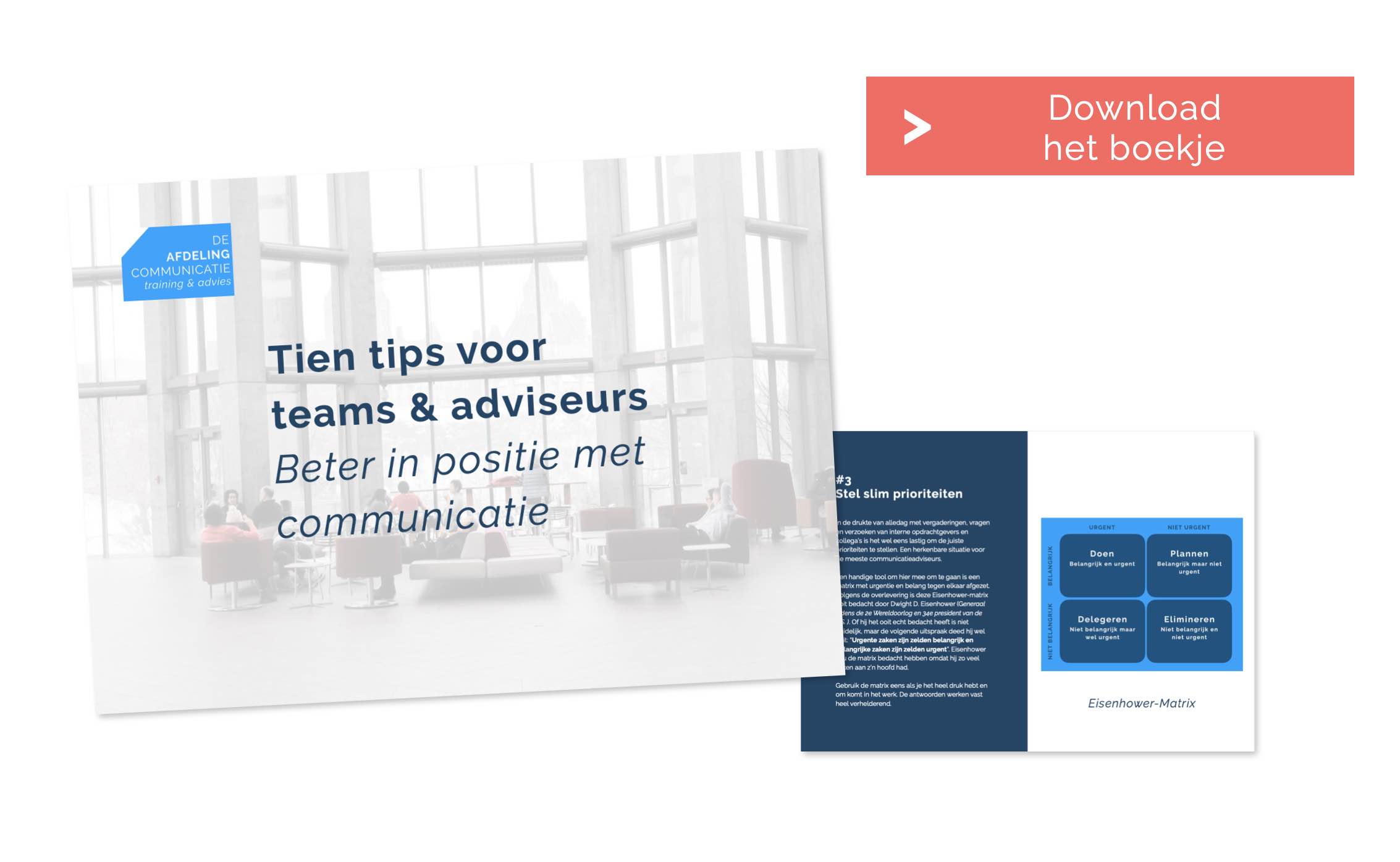 Boekje aanvragen met tips voor je de positionering van je afdeling communicatie